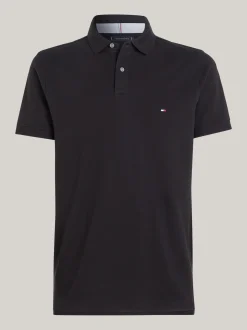 Koszulki Polo*Tommy Hilfiger Koszulka Polo O Regularnym Kroju Z Flagą 1985 Collection BLACK