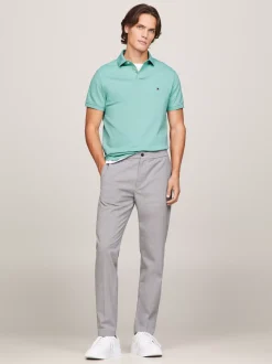 Koszulki Polo*Tommy Hilfiger Koszulka Polo O Regularnym Kroju Z Flagą 1985 Collection TRADEWINDS AQUA