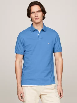 Koszulki Polo*Tommy Hilfiger Koszulka Polo O Regularnym Kroju Z Flagą 1985 Collection BLUE SPELL