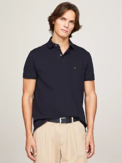 Koszulki Polo*Tommy Hilfiger Koszulka Polo O Regularnym Kroju Z Flagą 1985 Collection DESERT SKY