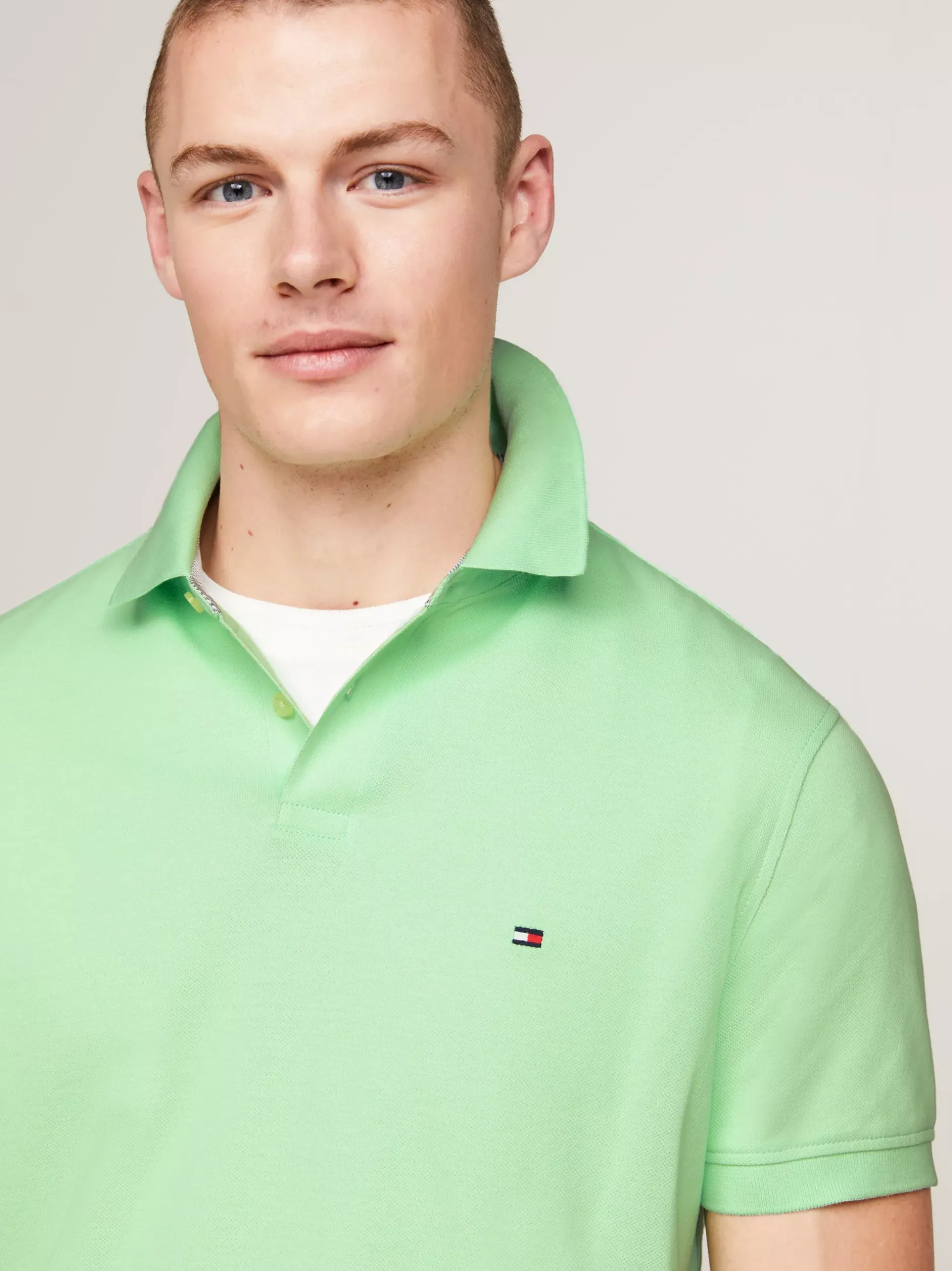 Koszulki Polo*Tommy Hilfiger Koszulka Polo O Regularnym Kroju Z Flagą 1985 Collection MINT GEL