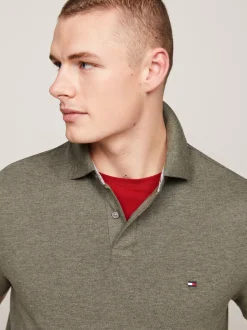 Koszulki Polo*Tommy Hilfiger Koszulka Polo O Regularnym Kroju Z Flagą 1985 Collection UTILITY OLIVE HEATHER
