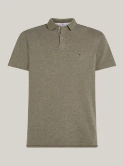 Koszulki Polo*Tommy Hilfiger Koszulka Polo O Regularnym Kroju Z Flagą 1985 Collection UTILITY OLIVE HEATHER