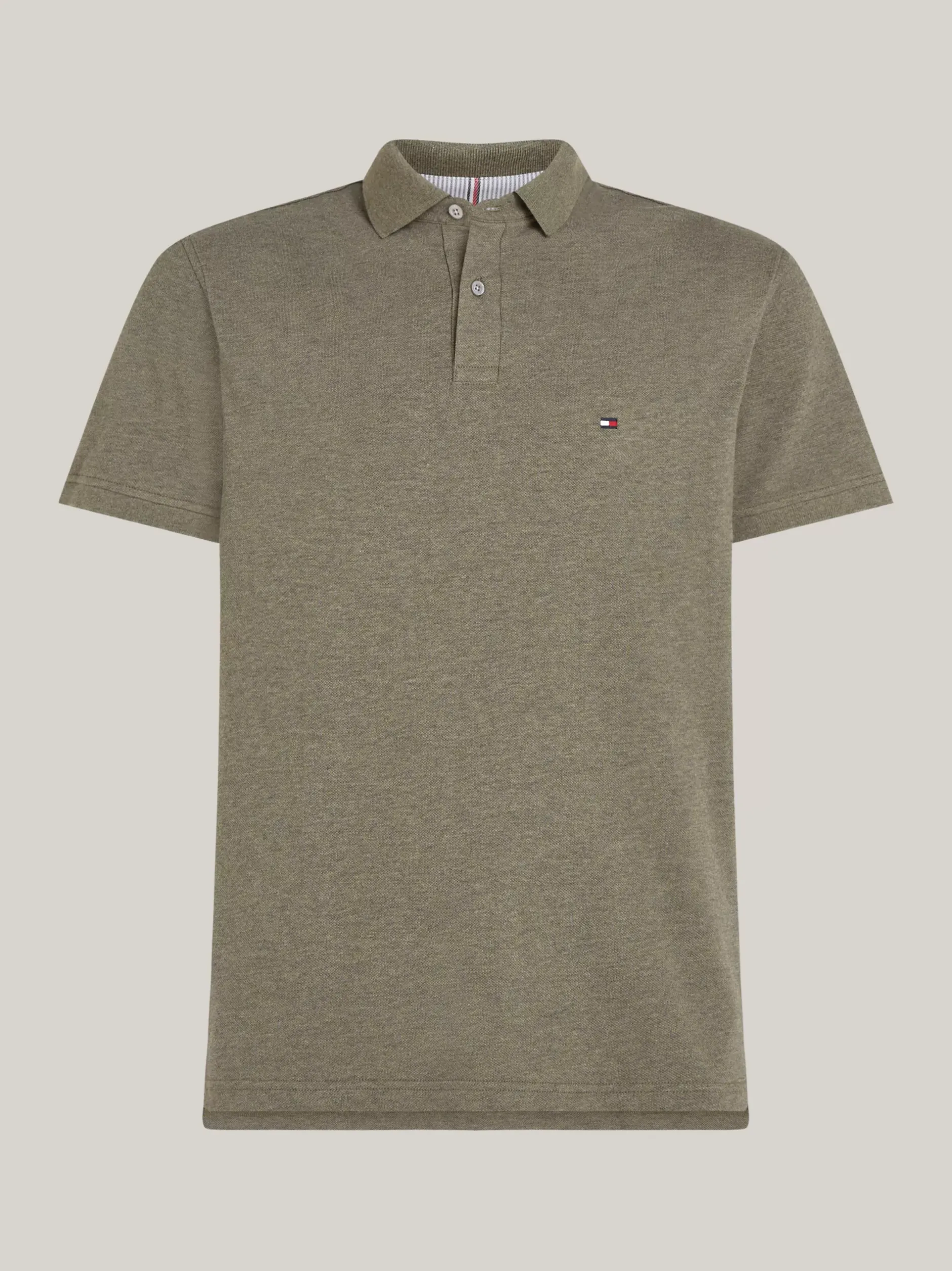 Koszulki Polo*Tommy Hilfiger Koszulka Polo O Regularnym Kroju Z Flagą 1985 Collection UTILITY OLIVE HEATHER