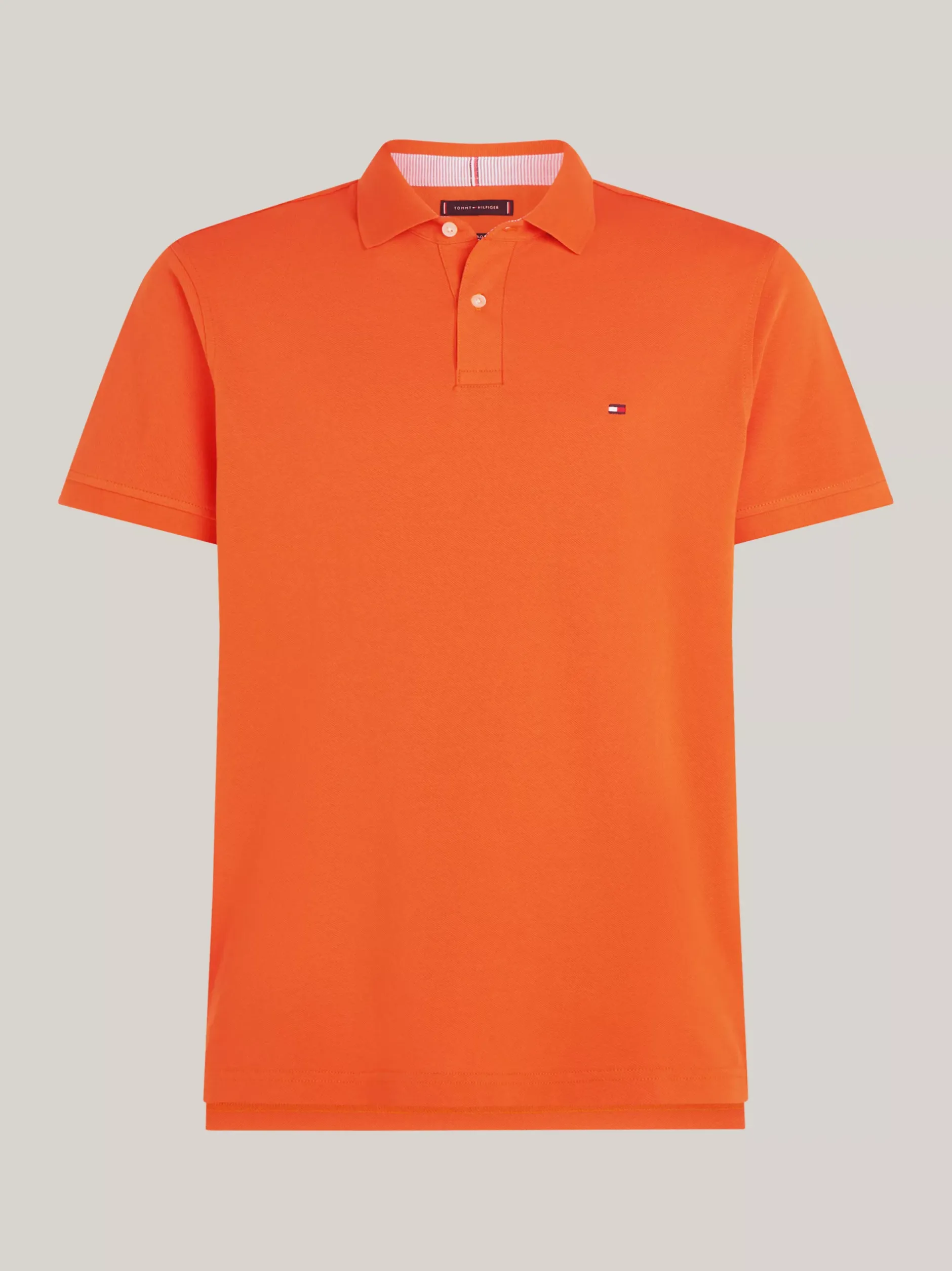 Koszulki Polo*Tommy Hilfiger Koszulka Polo O Regularnym Kroju Z Flagą 1985 Collection BONFIRE ORANGE