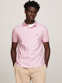 Koszulki Polo*Tommy Hilfiger Koszulka Polo O Regularnym Kroju Z Flagą 1985 Collection LIGHT PINK