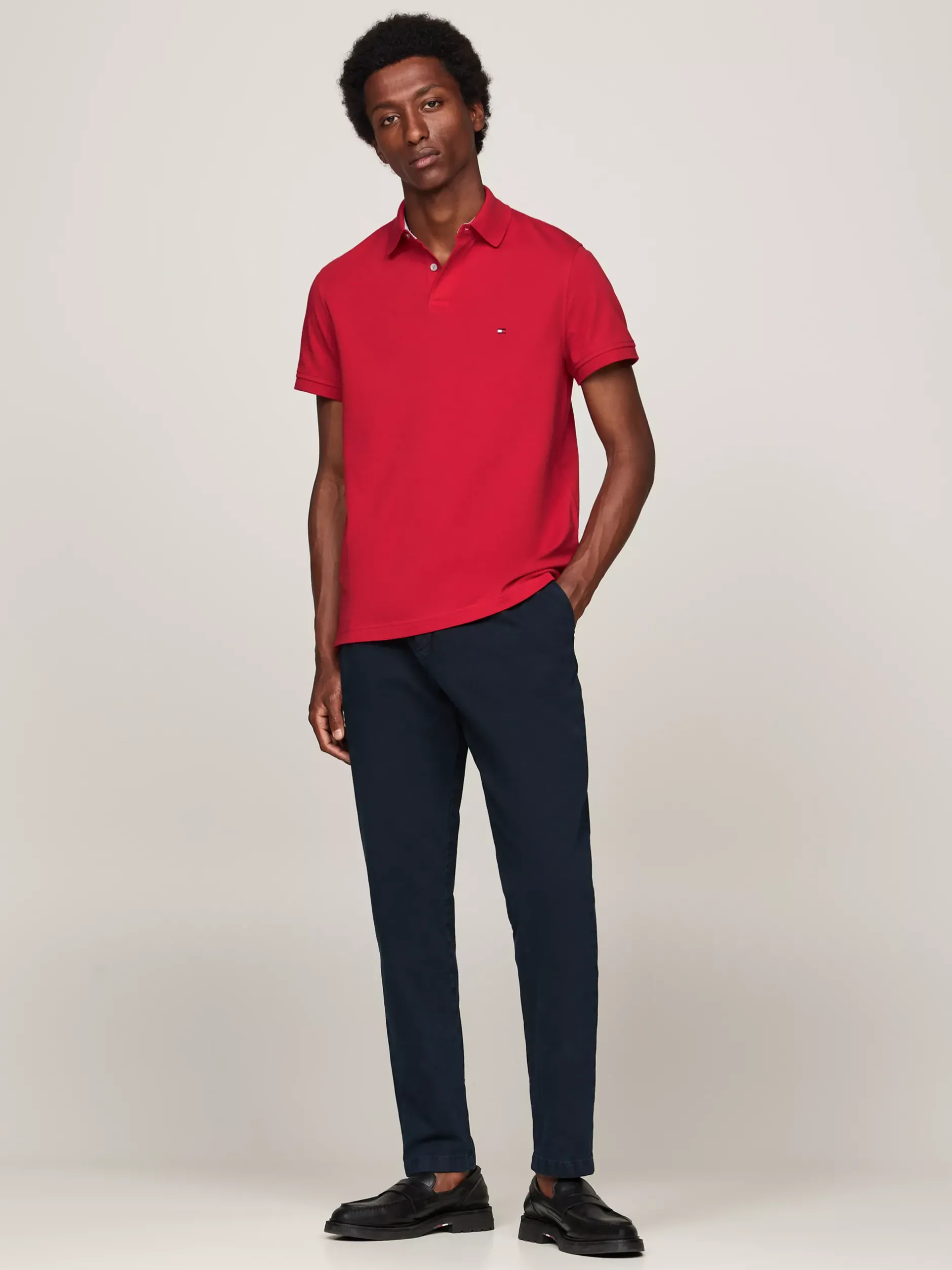 Koszulki Polo*Tommy Hilfiger Koszulka Polo O Regularnym Kroju Z Flagą 1985 Collection PRIMARY RED