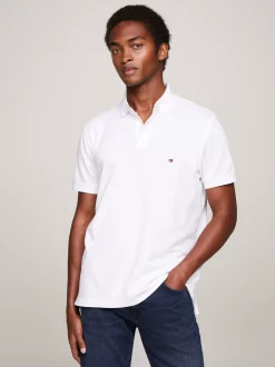 Koszulki Polo*Tommy Hilfiger Koszulka Polo O Regularnym Kroju Z Flagą 1985 Collection WHITE