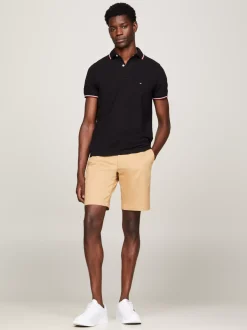 Koszulki Polo*Tommy Hilfiger Koszulka Polo O Wąskim Kroju BLACK
