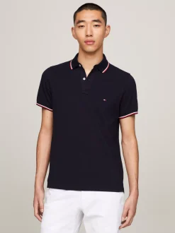 Koszulki Polo*Tommy Hilfiger Koszulka Polo O Wąskim Kroju DESERT SKY