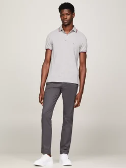 Koszulki Polo*Tommy Hilfiger Koszulka Polo O Wąskim Kroju MEDIUM GREY HEATHER
