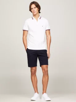 Koszulki Polo*Tommy Hilfiger Koszulka Polo O Wąskim Kroju WHITE