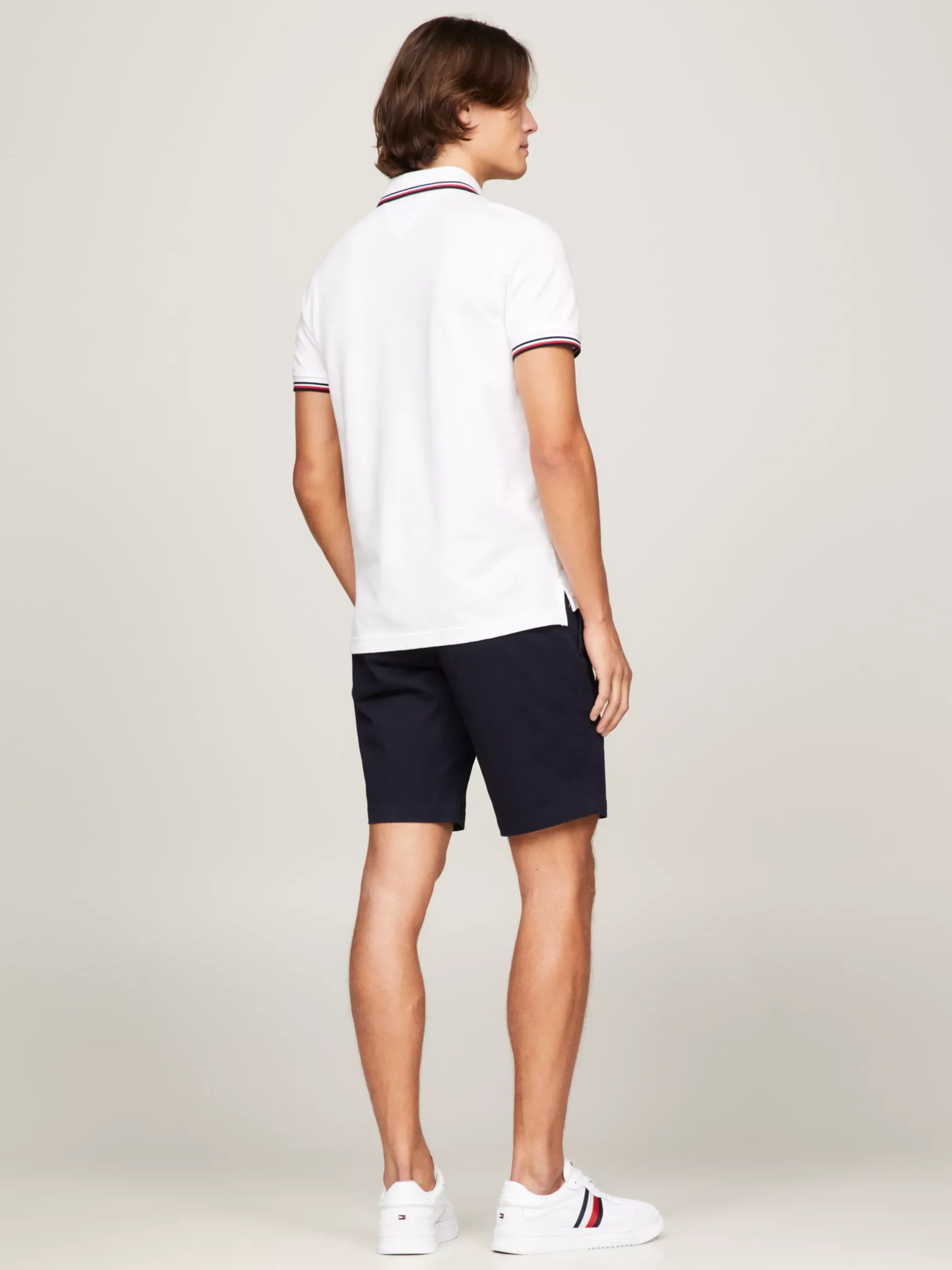 Koszulki Polo*Tommy Hilfiger Koszulka Polo O Wąskim Kroju WHITE