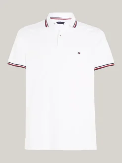 Koszulki Polo*Tommy Hilfiger Koszulka Polo O Wąskim Kroju WHITE
