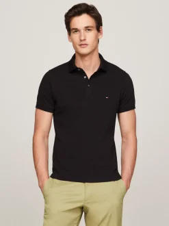 Koszulki Polo*Tommy Hilfiger Koszulka Polo O Wąskim Kroju 1985 Collection BLACK