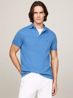 Koszulki Polo*Tommy Hilfiger Koszulka Polo O Wąskim Kroju 1985 Collection BLUE SPELL