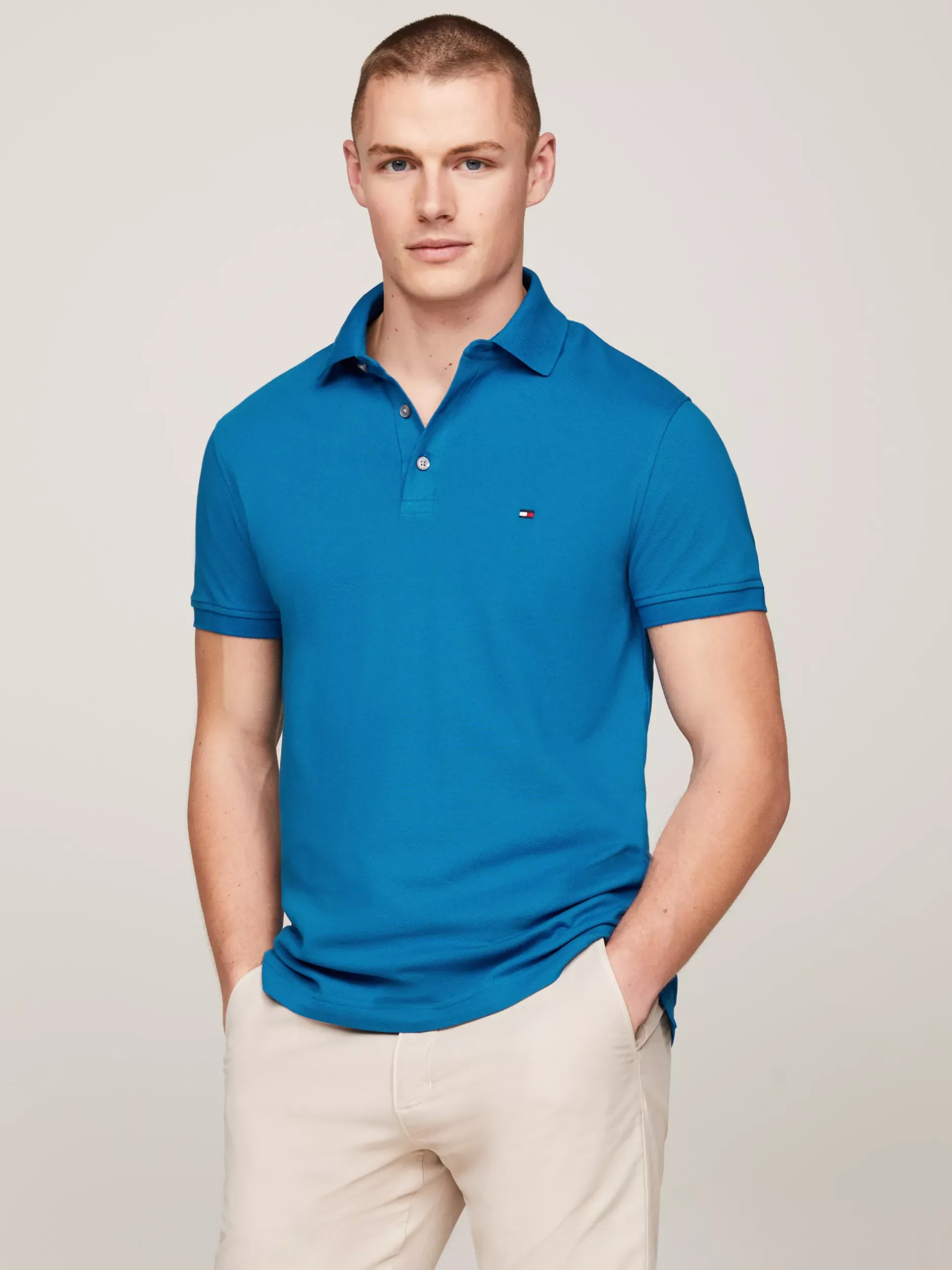 Koszulki Polo*Tommy Hilfiger Koszulka Polo O Wąskim Kroju 1985 Collection VIBRANT INDIGO