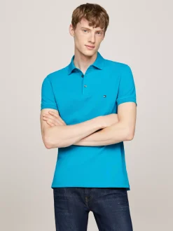 Koszulki Polo*Tommy Hilfiger Koszulka Polo O Wąskim Kroju 1985 Collection SURF BLUE