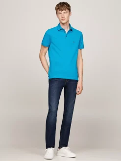 Koszulki Polo*Tommy Hilfiger Koszulka Polo O Wąskim Kroju 1985 Collection SURF BLUE