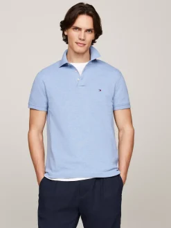 Koszulki Polo*Tommy Hilfiger Koszulka Polo O Wąskim Kroju 1985 Collection LIGHT BLUE HEATHER