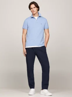 Koszulki Polo*Tommy Hilfiger Koszulka Polo O Wąskim Kroju 1985 Collection LIGHT BLUE HEATHER