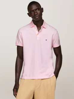Koszulki Polo*Tommy Hilfiger Koszulka Polo O Wąskim Kroju 1985 Collection LIGHT PINK