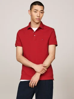 Koszulki Polo*Tommy Hilfiger Koszulka Polo O Wąskim Kroju 1985 Collection DARK MAGMA