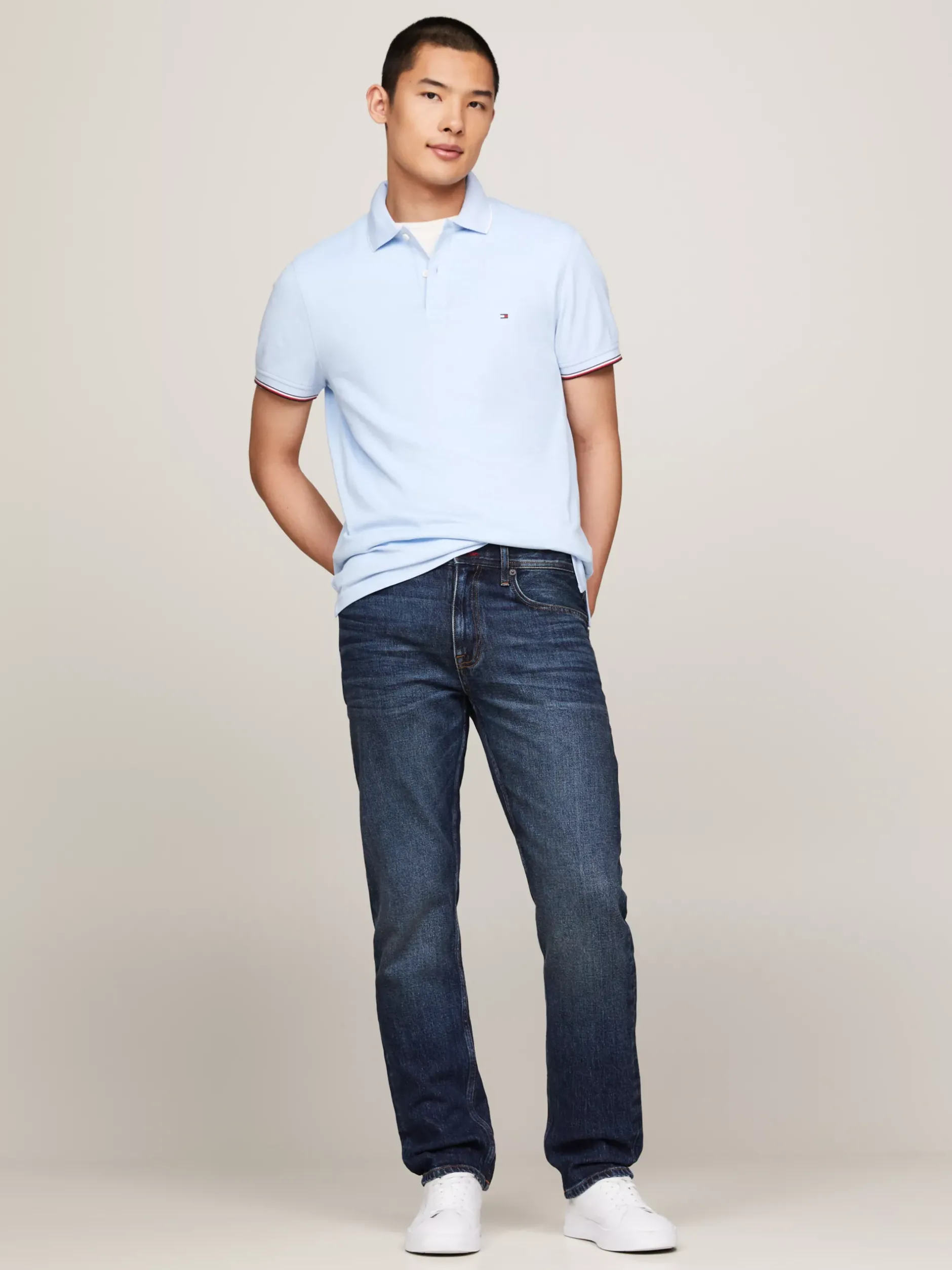 Koszulki Polo*Tommy Hilfiger Koszulka Polo O Wąskim Kroju VESSEL BLUE