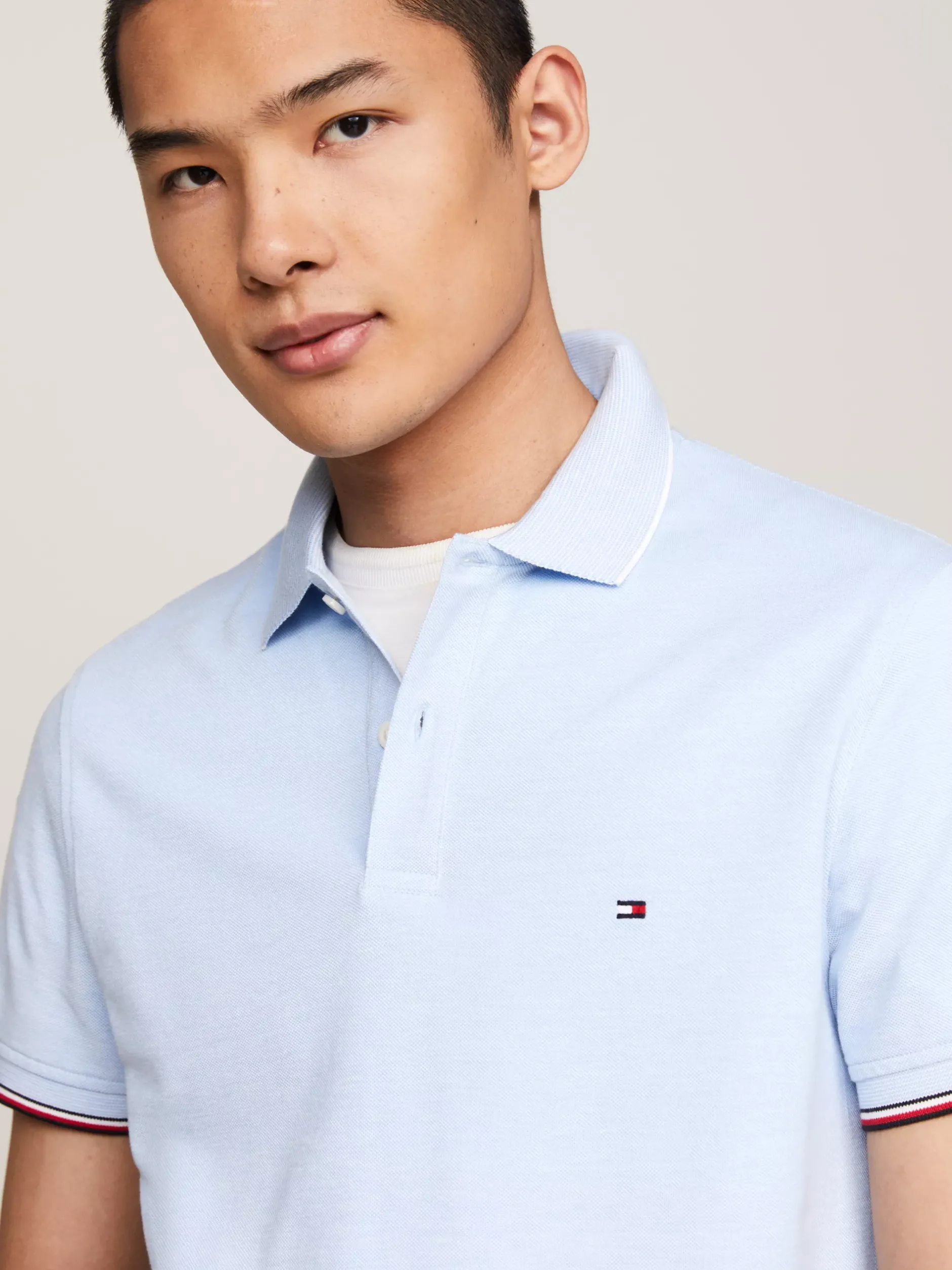 Koszulki Polo*Tommy Hilfiger Koszulka Polo O Wąskim Kroju VESSEL BLUE