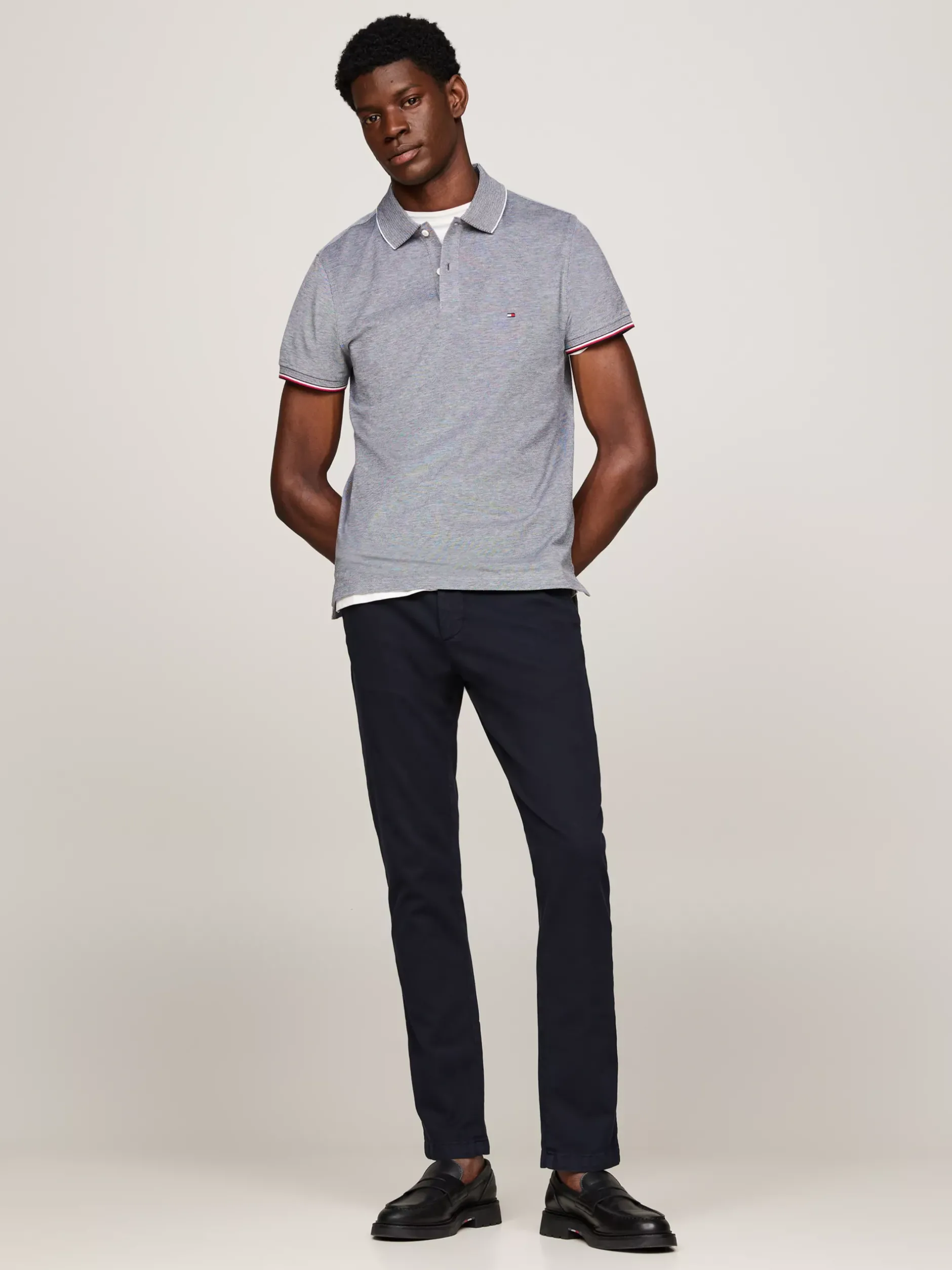 Koszulki Polo*Tommy Hilfiger Koszulka Polo O Wąskim Kroju DESERT SKY