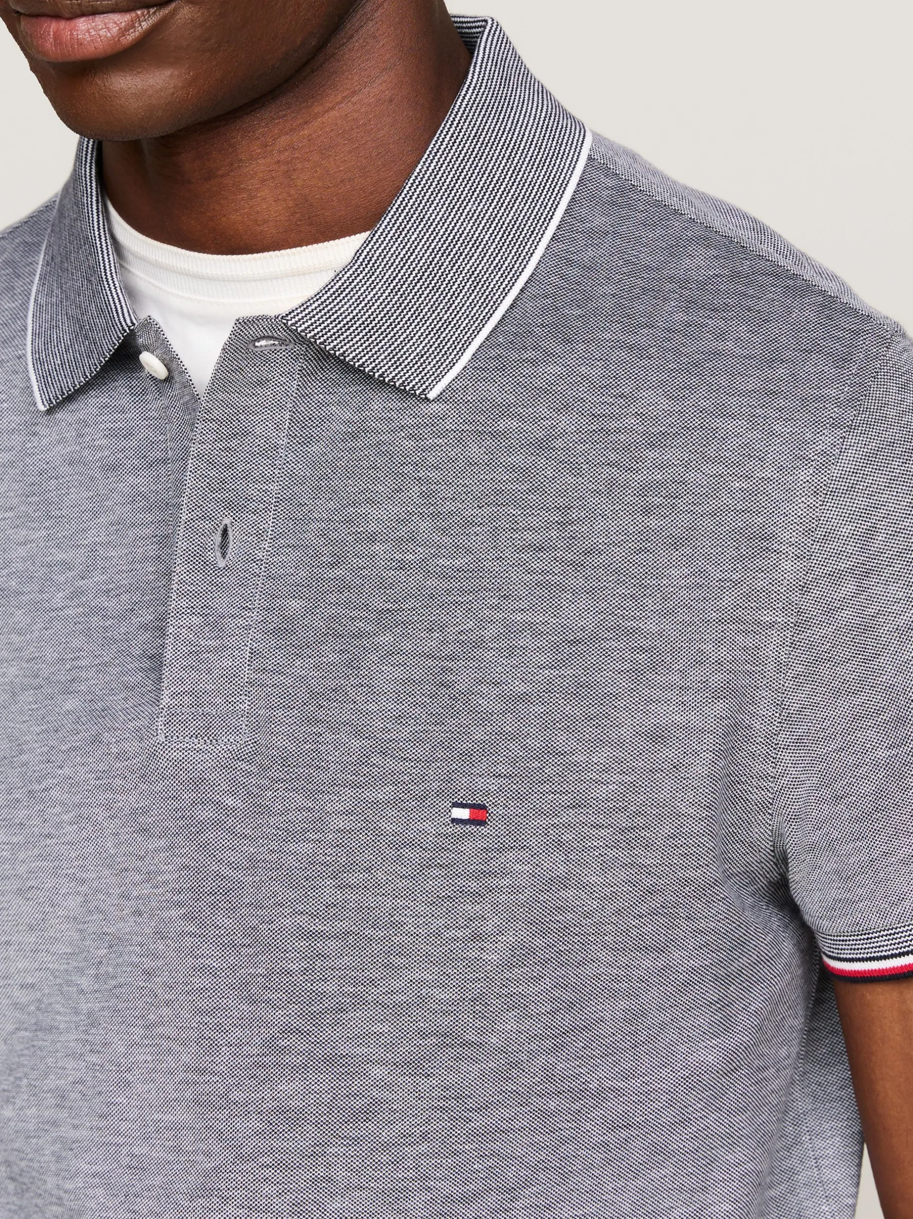 Koszulki Polo*Tommy Hilfiger Koszulka Polo O Wąskim Kroju DESERT SKY