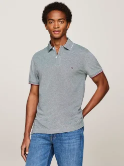 Koszulki Polo*Tommy Hilfiger Koszulka Polo O Wąskim Kroju ORNAMENTAL GREEN