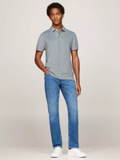 Koszulki Polo*Tommy Hilfiger Koszulka Polo O Wąskim Kroju ORNAMENTAL GREEN