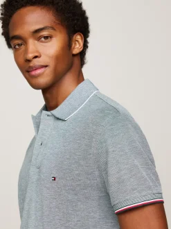 Koszulki Polo*Tommy Hilfiger Koszulka Polo O Wąskim Kroju ORNAMENTAL GREEN