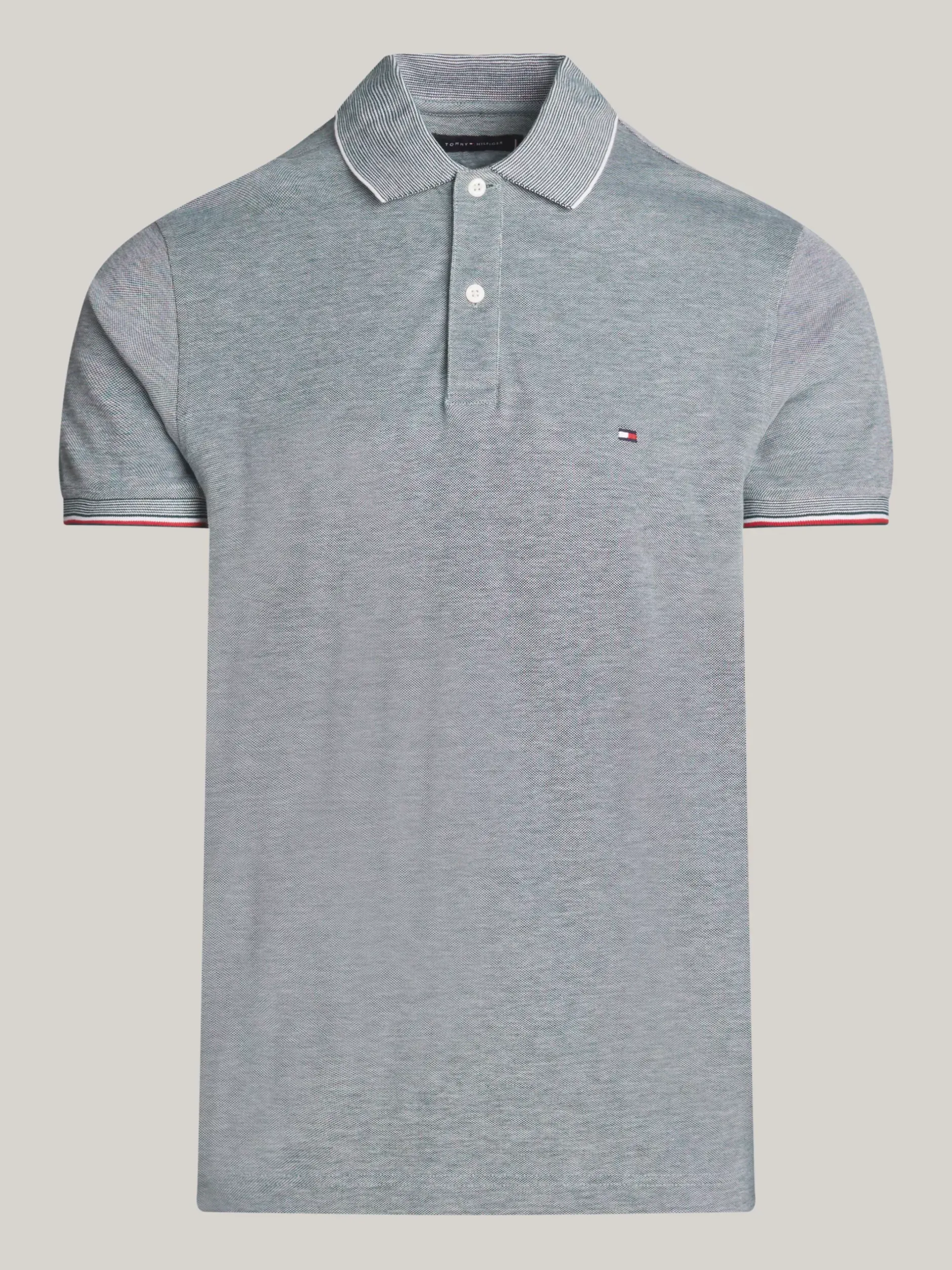 Koszulki Polo*Tommy Hilfiger Koszulka Polo O Wąskim Kroju ORNAMENTAL GREEN
