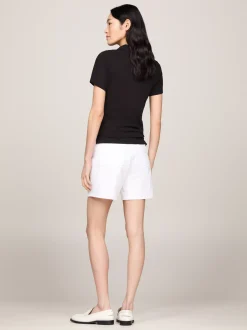 Koszulki Polo*Tommy Hilfiger Koszulka Polo O Wąskim Kroju BLACK