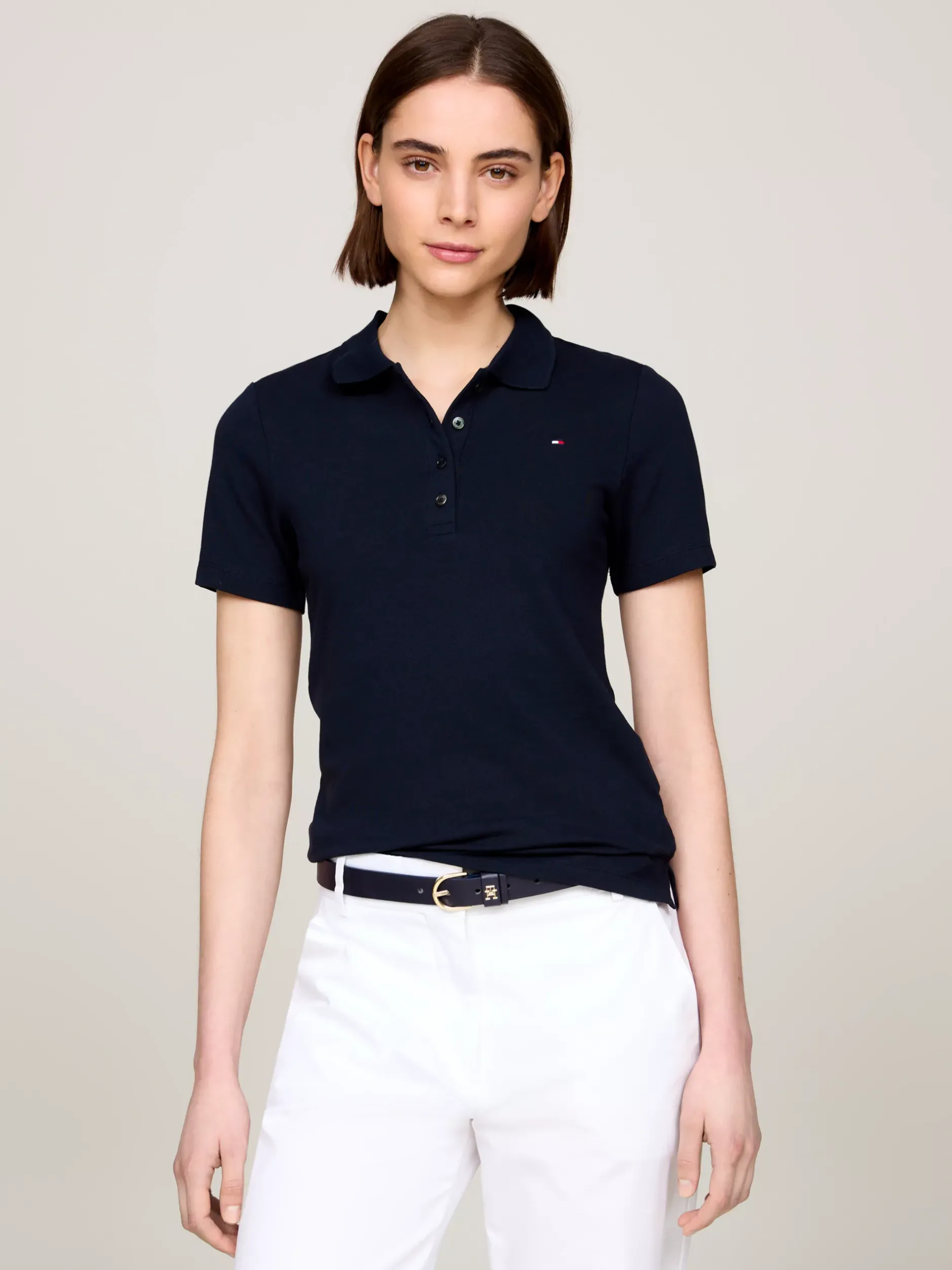 Koszulki Polo*Tommy Hilfiger Koszulka Polo O Wąskim Kroju DESERT SKY