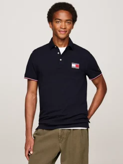 Koszulki Polo*Tommy Hilfiger Koszulka Polo Paris 1985 Collection DESERT SKY