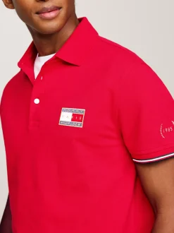 Koszulki Polo*Tommy Hilfiger Koszulka Polo Paris 1985 Collection PRIMARY RED