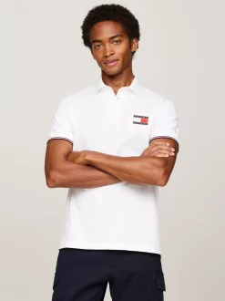 Koszulki Polo*Tommy Hilfiger Koszulka Polo Paris 1985 Collection WHITE