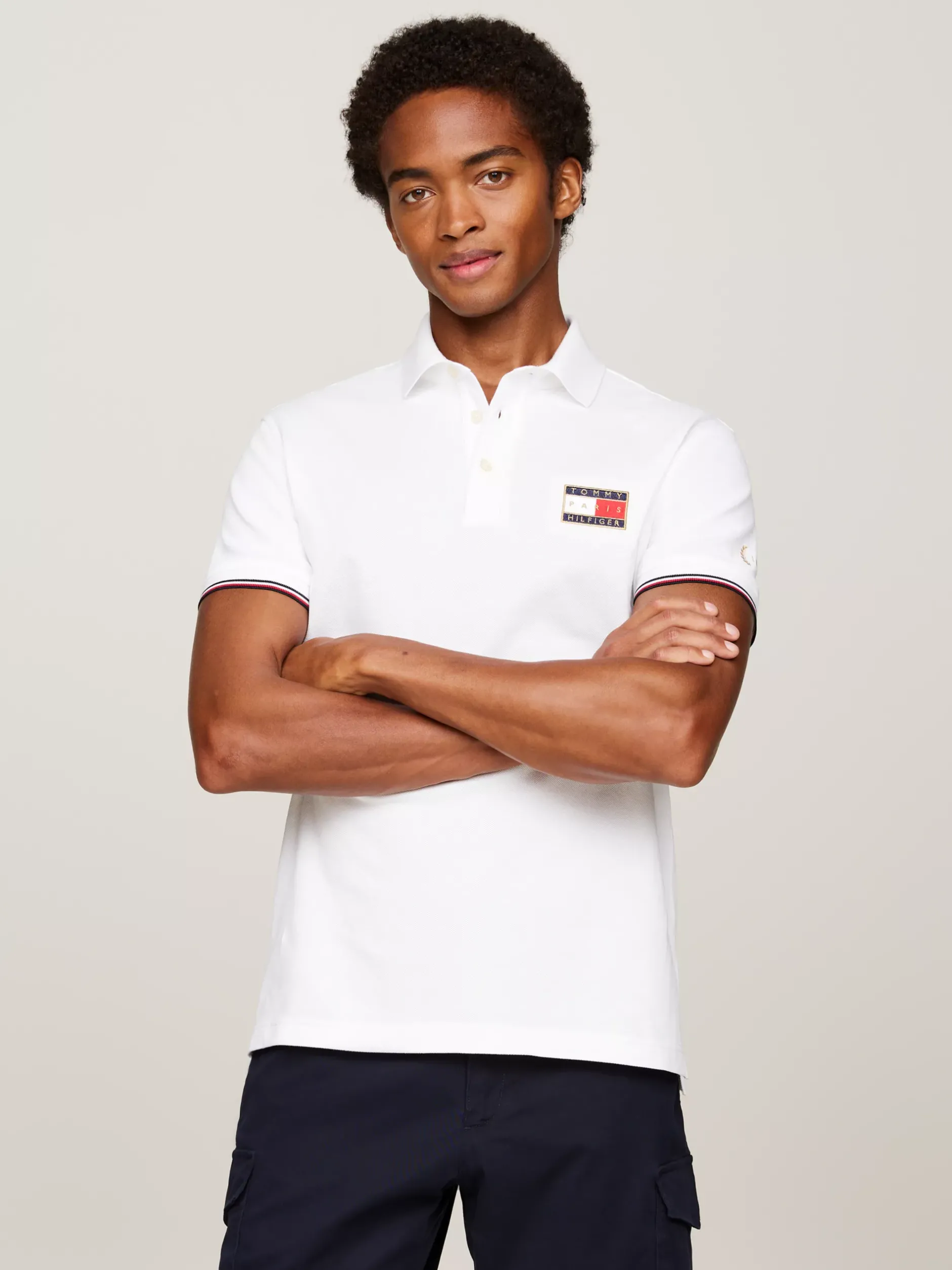 Koszulki Polo*Tommy Hilfiger Koszulka Polo Paris 1985 Collection WHITE