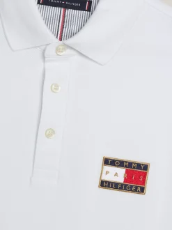 Koszulki Polo*Tommy Hilfiger Koszulka Polo Paris 1985 Collection WHITE