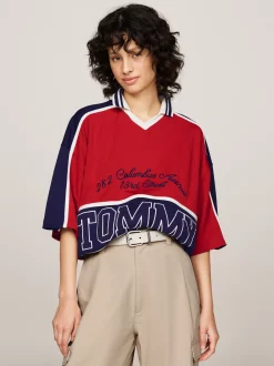 Koszulki Polo*Tommy Hilfiger Koszulka Polo Unisex Z Logo SWEET CAYENNE