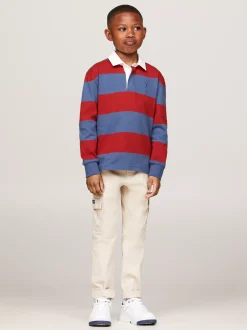 Bluzy Dresowe I Z Kapturem*Tommy Hilfiger Koszulka Polo W Stylu Rugby Z Długim Rękawem RWB COLORBLOCK