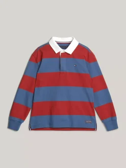Bluzy Dresowe I Z Kapturem*Tommy Hilfiger Koszulka Polo W Stylu Rugby Z Długim Rękawem RWB COLORBLOCK