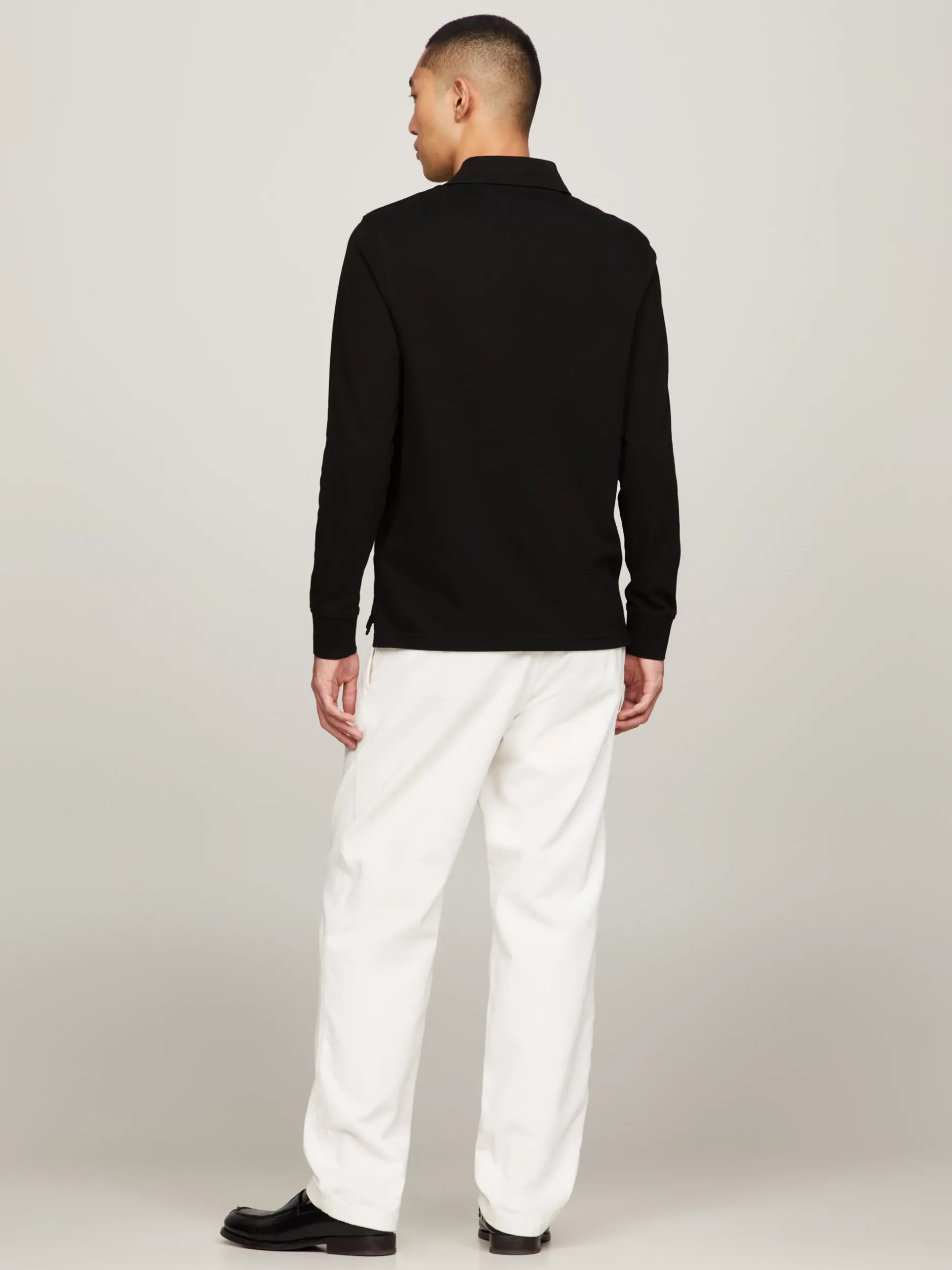 Koszulki Polo*Tommy Hilfiger Koszulka Polo Z Długim Rękawem 1985 Collection BLACK
