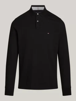 Koszulki Polo*Tommy Hilfiger Koszulka Polo Z Długim Rękawem 1985 Collection BLACK