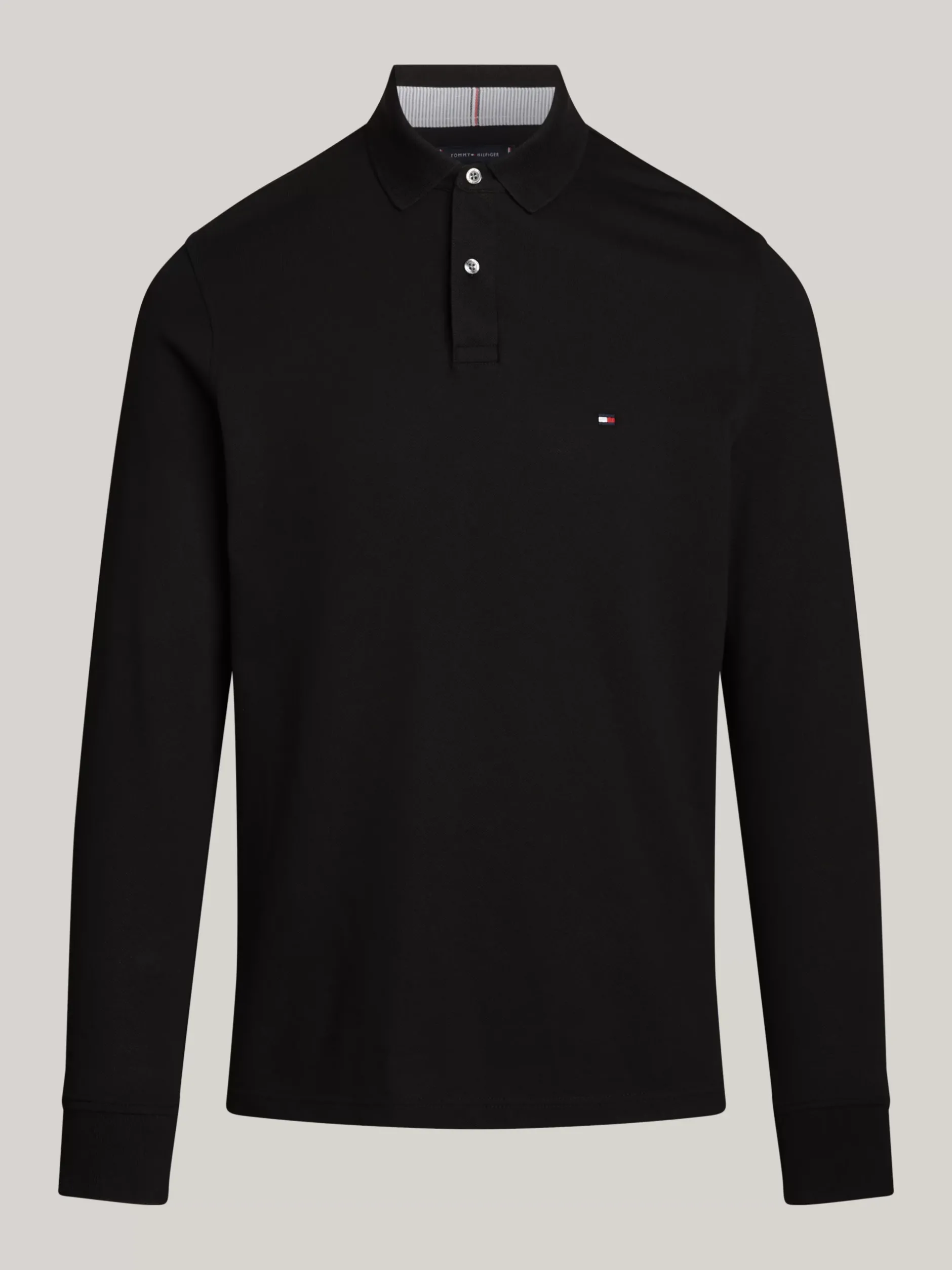 Koszulki Polo*Tommy Hilfiger Koszulka Polo Z Długim Rękawem 1985 Collection BLACK