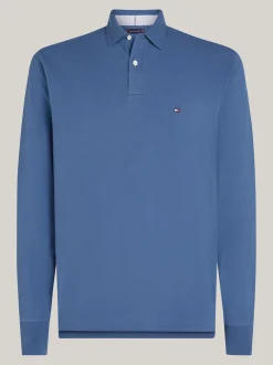 Koszulki Polo*Tommy Hilfiger Koszulka Polo Z Długim Rękawem 1985 Collection AEGEAN SEA