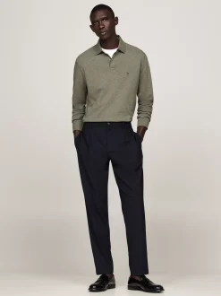 Koszulki Polo*Tommy Hilfiger Koszulka Polo Z Długim Rękawem 1985 Collection UTILITY OLIVE HEATHER